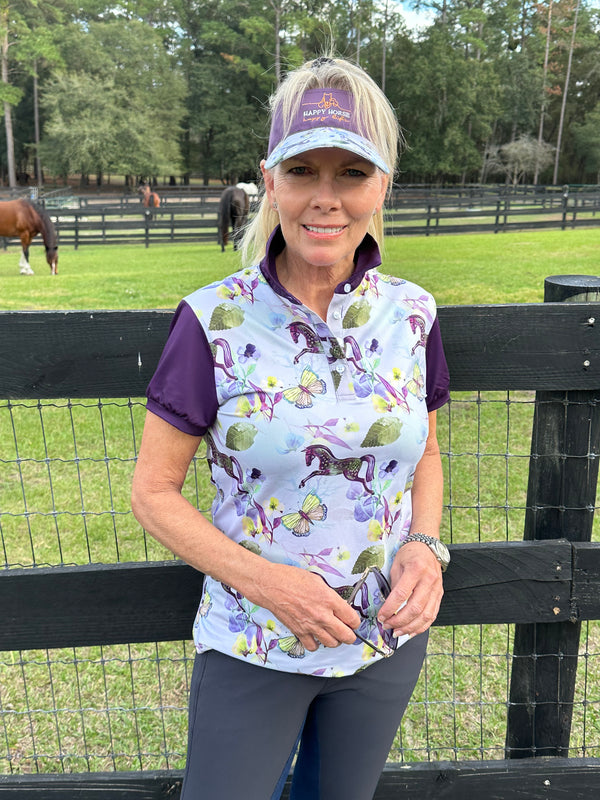 Butterflies and Ponies Happy Horse Happy Life Visor