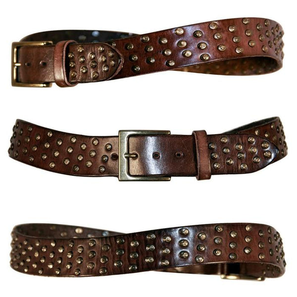 COPERTO CURVED HANDMADE LEATHER BELT