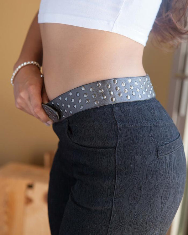COPERTO CURVED HANDMADE LEATHER BELT