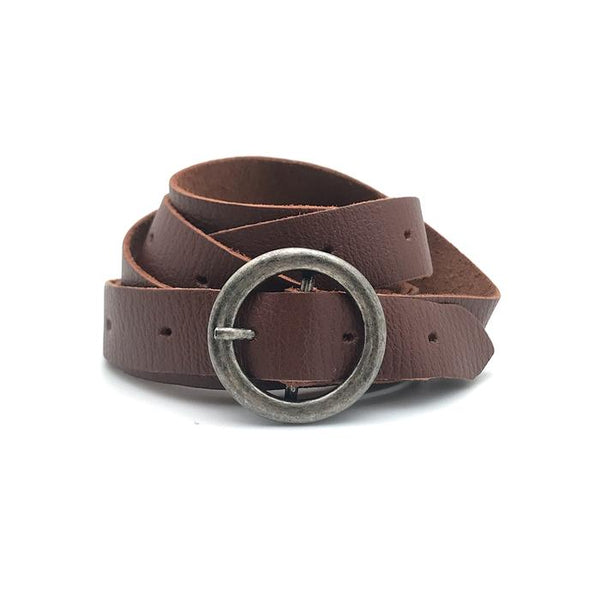 SINGLE WRAP SKINNY BELT | GENUINE LEATHER