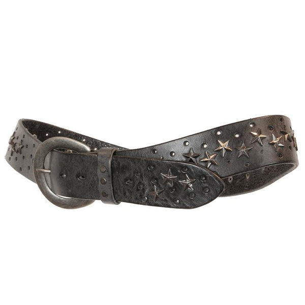 STAR CURVED HANDMADE LEATHER BELT