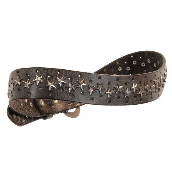 STAR CURVED HANDMADE LEATHER BELT