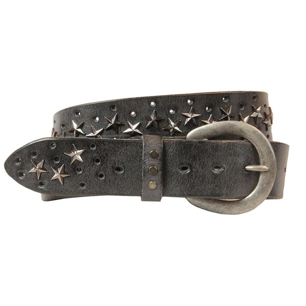STAR CURVED HANDMADE LEATHER BELT