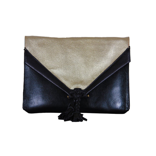 <b>Savannah</b> Leather Envelope Clutch and Crossbody Purse