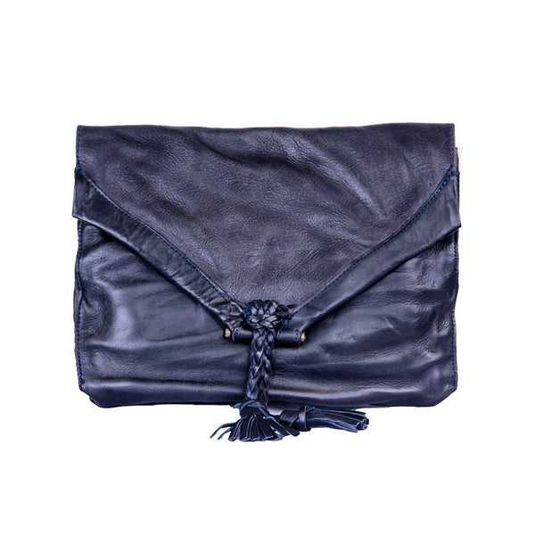 <b>Savannah</b> Leather Envelope Clutch and Crossbody Purse