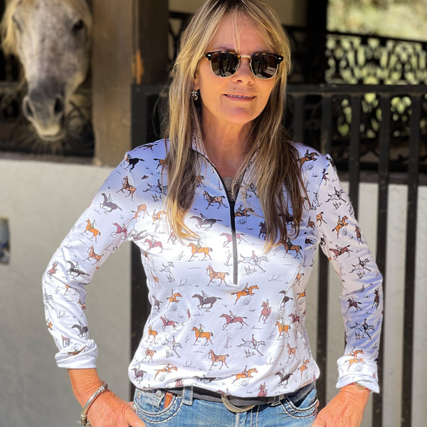 Sporting Horse - Designer Long-Sleeve Performance Shirt