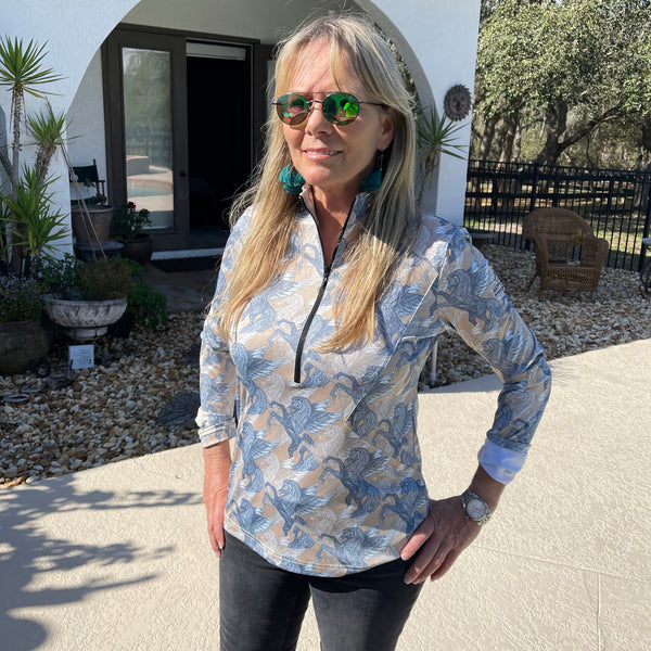 Pegasus Horse - Designer Long-Sleeve Performance Shirt
