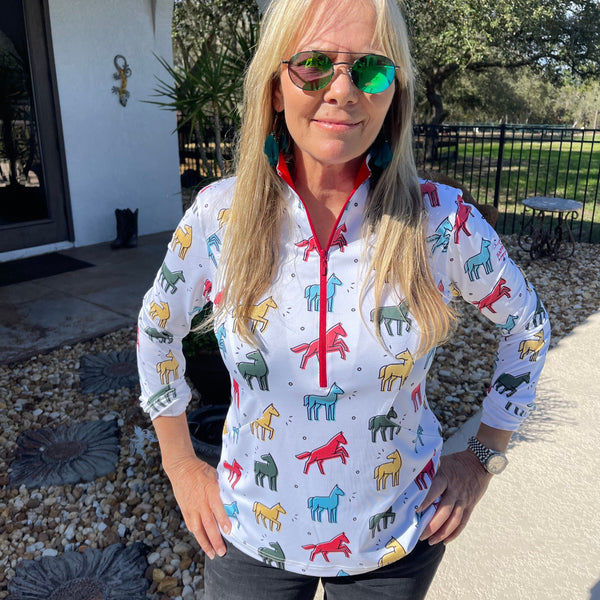 Talking Horse - Designer Long-Sleeve Performance Shirt