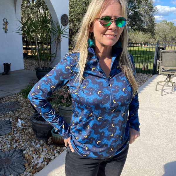 Night Horse - Designer Long-Sleeve Performance Shirt
