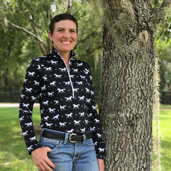 Lucky Horse- Designer Long-Sleeve Performance Shirt