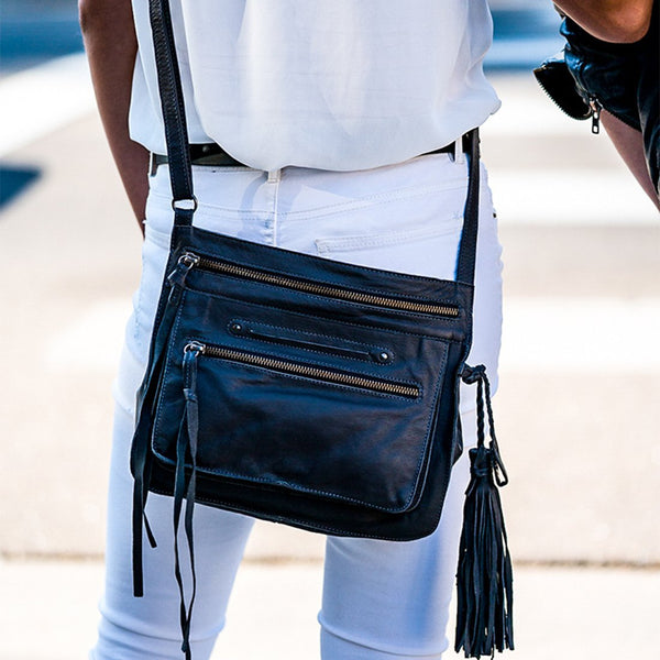 Lightweight Handmade Leather Crossbody Bag
