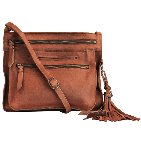 <b>Media</b> Lightweight Handmade Leather Crossbody Bag