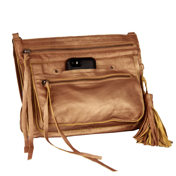 <b>Media</b> Lightweight Handmade Leather Crossbody Bag