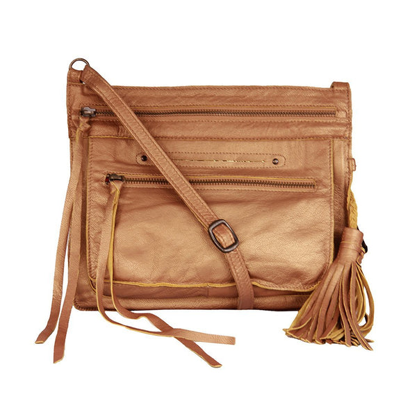 <b>Media</b> Lightweight Handmade Leather Crossbody Bag