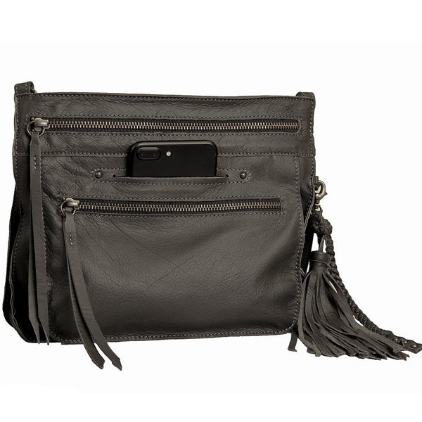 <b>Media</b> Lightweight Handmade Leather Crossbody Bag