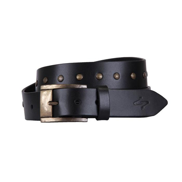 RIVETTI CURVED HANDMADE LEATHER BELT