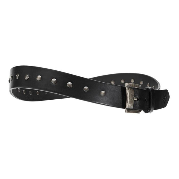 RIVETTI CURVED HANDMADE LEATHER BELT