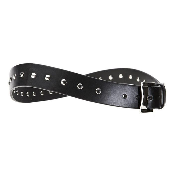 RIVETTI CURVED HANDMADE LEATHER BELT