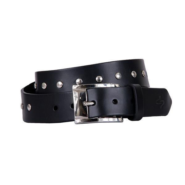 RIVETTI CURVED HANDMADE LEATHER BELT
