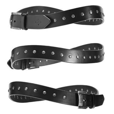 RIVETTI CURVED HANDMADE LEATHER BELT