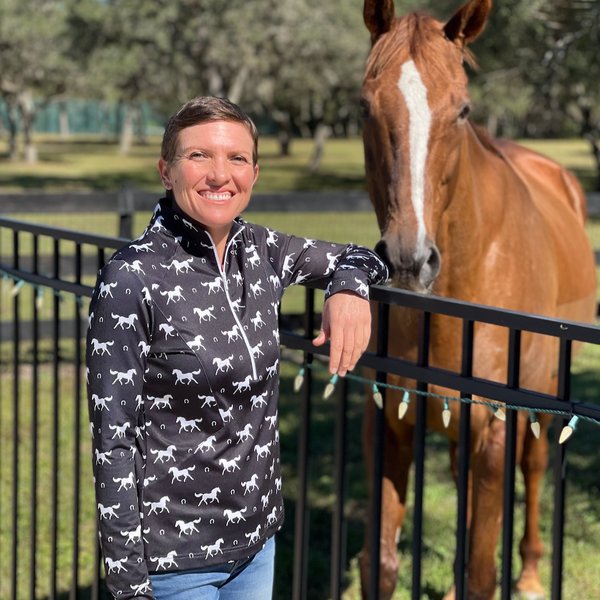 Lucky Horse- Designer Long-Sleeve Performance Shirt