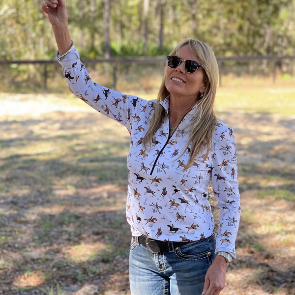 Sporting Horse - Designer Long-Sleeve Performance Shirt