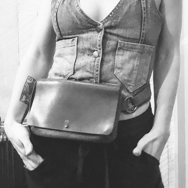 <b>Amelia</b> Handmade Leather Sling Bag | Belt Bag | Clutch
