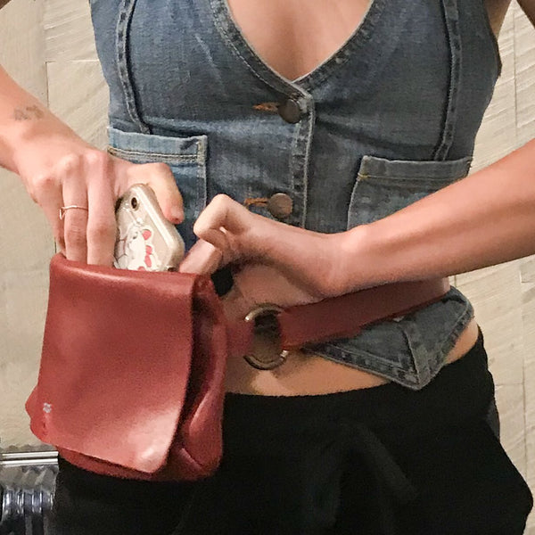 <b>Amelia</b> Handmade Leather Sling Bag | Belt Bag | Clutch