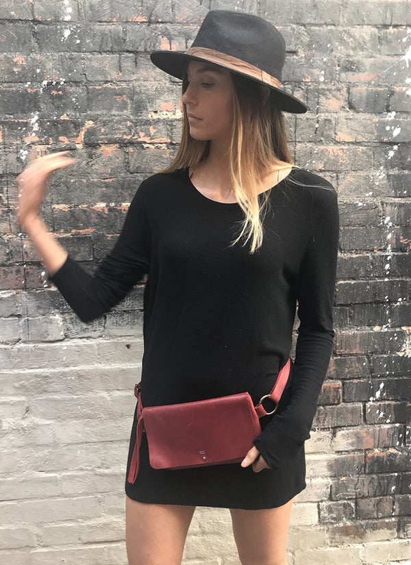 <b>Amelia</b> Handmade Leather Sling Bag | Belt Bag | Clutch
