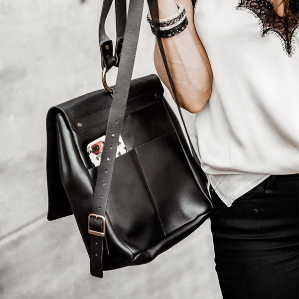 Small Handmade Leather Backpack