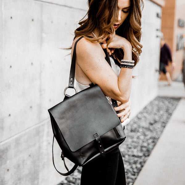 Small Handmade Leather Backpack