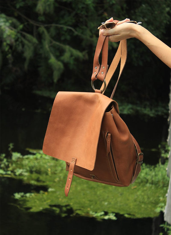 <b>Revival</b> Small Handmade Leather Backpack