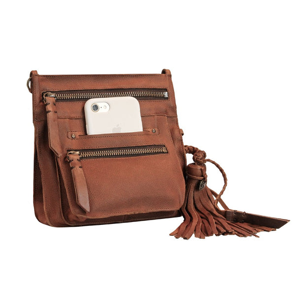 <b>Stretta</b> Small Leather Crossbody and Belt Hip Bag