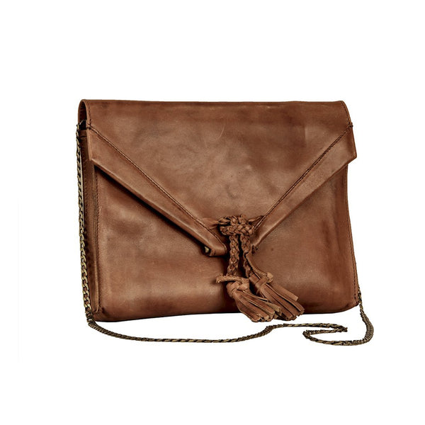 <b>Savannah</b> Leather Envelope Clutch and Crossbody Purse