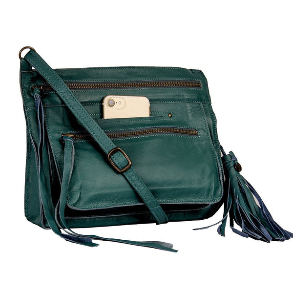 <b>Media</b> Lightweight Handmade Leather Crossbody Bag