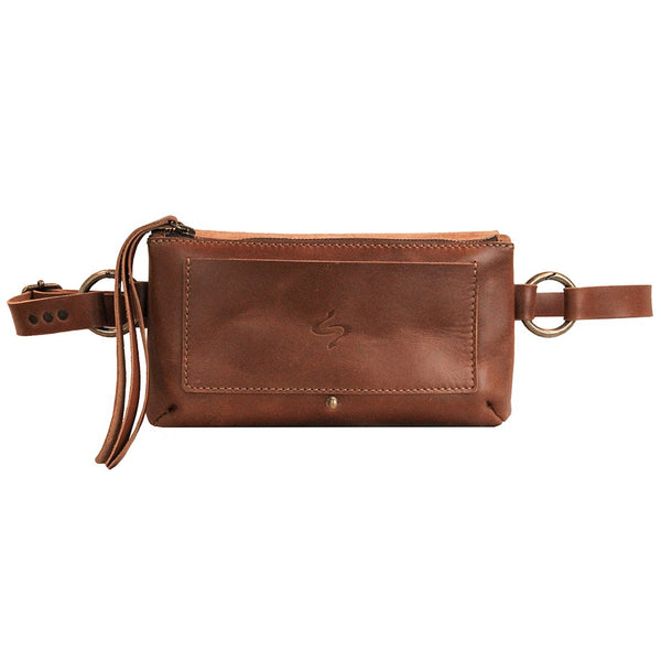 Handmade Leather Sling Bag | Belt Bag | Clutch