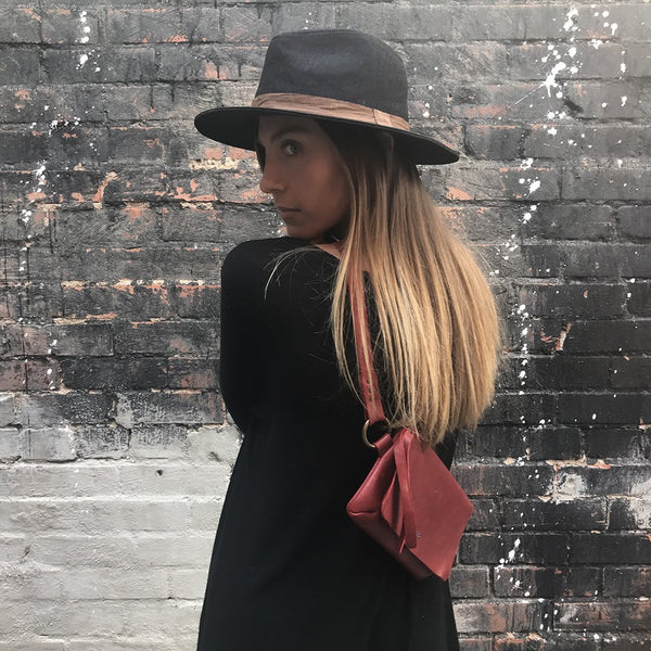 <b>Amelia</b> Handmade Leather Sling Bag | Belt Bag | Clutch