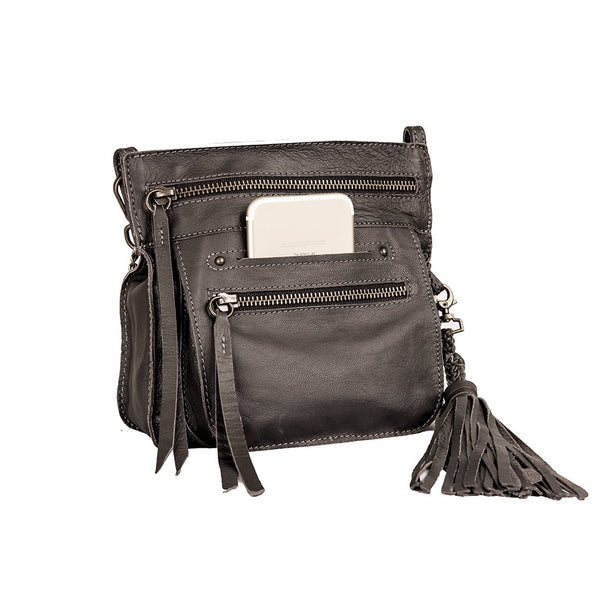 <b>Stretta</b> Small Leather Crossbody and Belt Hip Bag