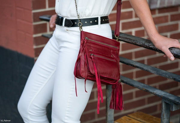 <b>Stretta</b> Small Leather Crossbody and Belt Hip Bag
