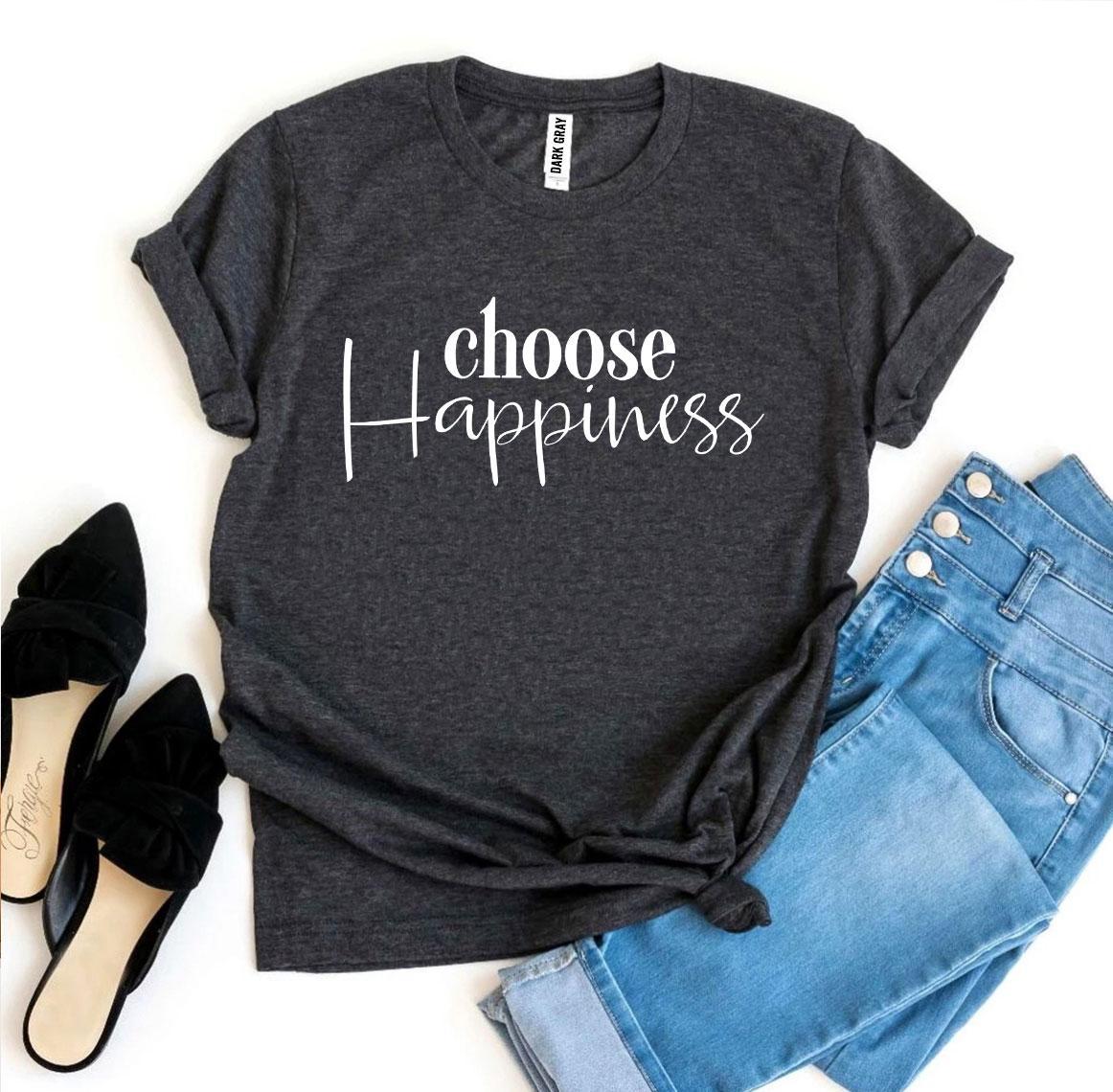  Always Choose Happiness Graphic Tshirt for Influencer, Men &  Women - Baby Blue T-Shirt, Small : Clothing, Shoes & Jewelry